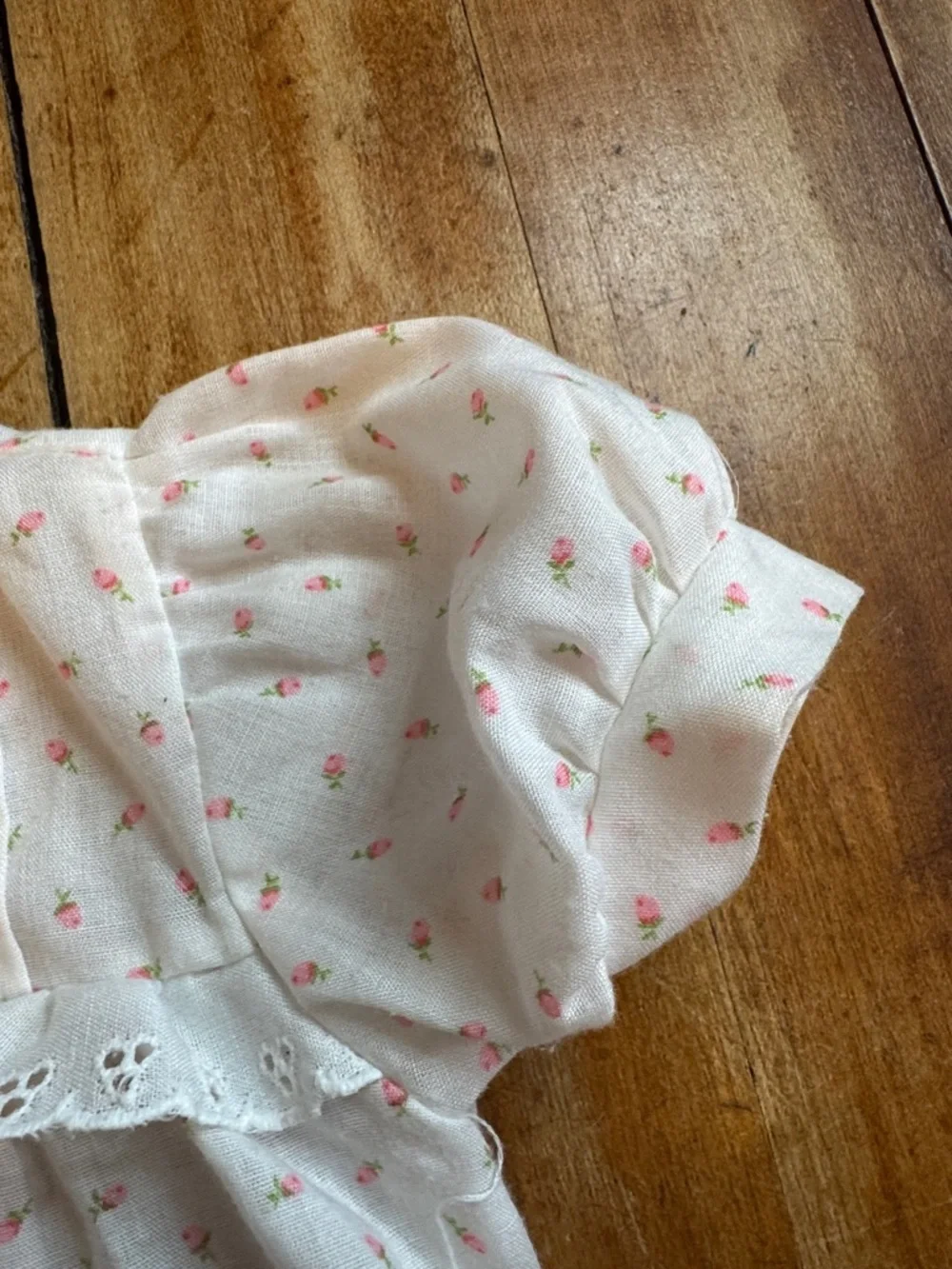 Vintage Her Majesty Pink Floral dress 18 months Lace Trim cottagecore